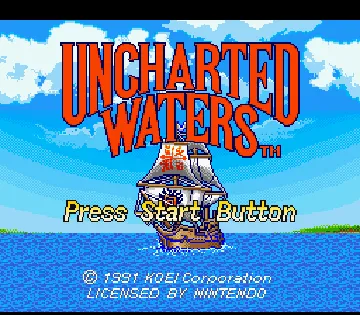 Uncharted Waters (USA) screen shot title